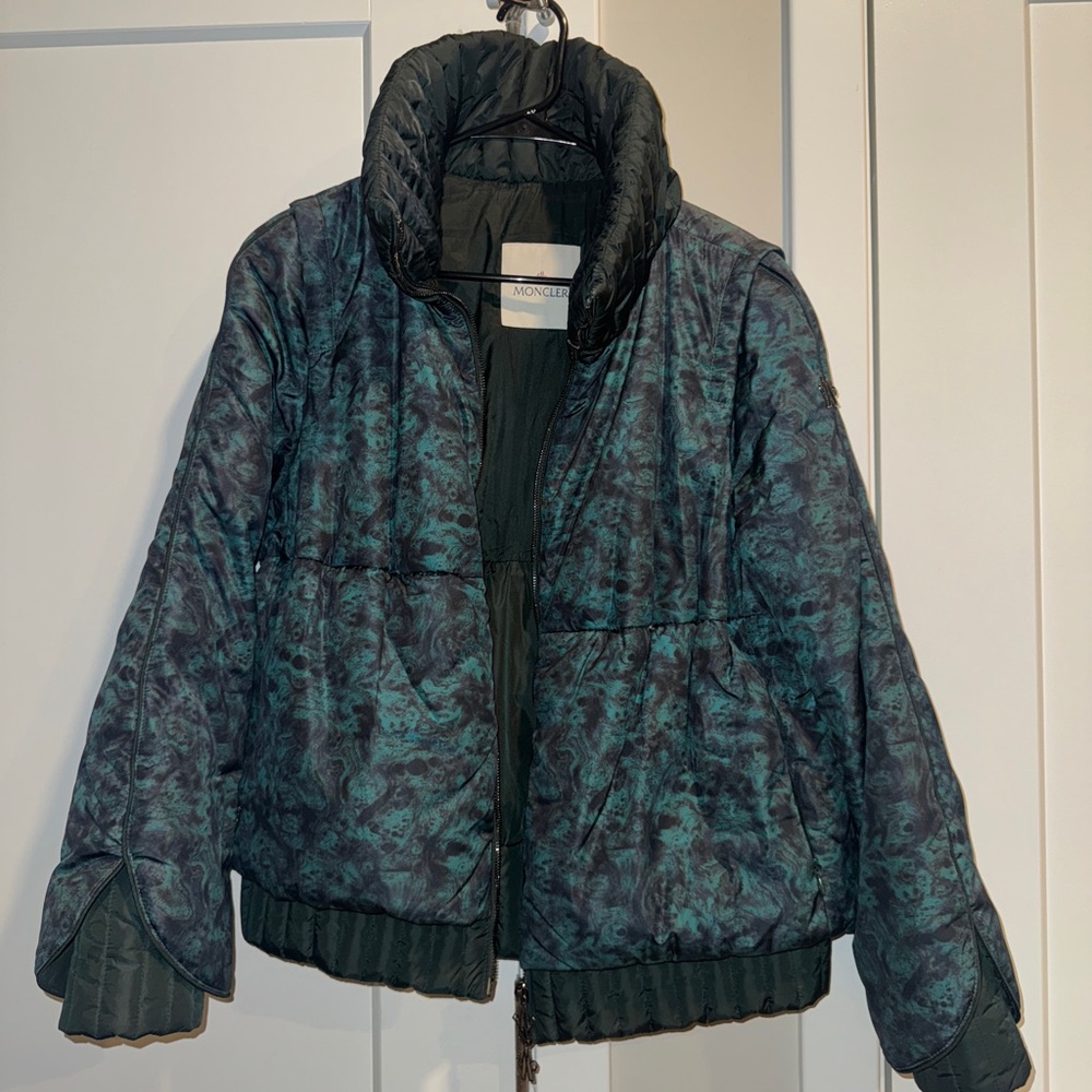 Moncler Green and Black Puffer Jacket